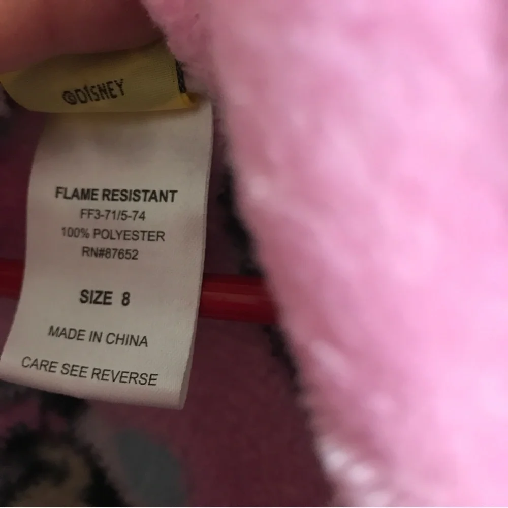 3/$15 Disney kids girls Minnie Mouse pink bathrobe size 8